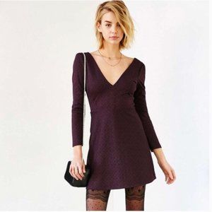 UO Cooperative Ramona textured plunge dress